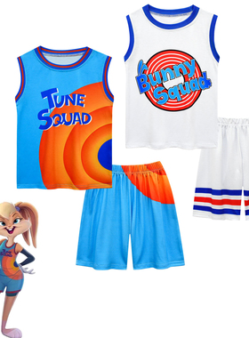 电影cos詹姆斯服装 Space-Jam 空中大灌篮 10号6号1号儿童蓝球服