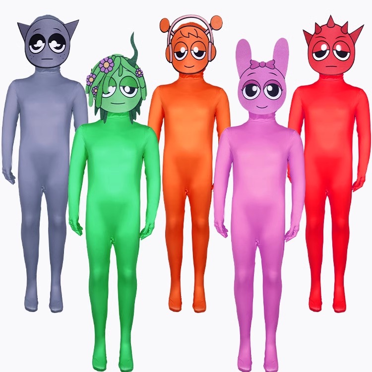 儿童Sprunki Plush节奏盒子西檬cosplay服装游戏周边奥伦紧身衣