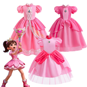 女童巴啦啦小魔仙夏乐彤连衣裙粉色桃子碧琪公主爱洛美琪洋气礼服