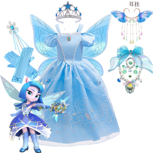 六一儿童女童宇宙护卫队公主裙彩虹寒露连衣裙角色扮演服灰姑娘裙