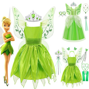 六一儿童潘彼得小精灵连衣裙公主蒂安娜tinker bell小叮当cos演出