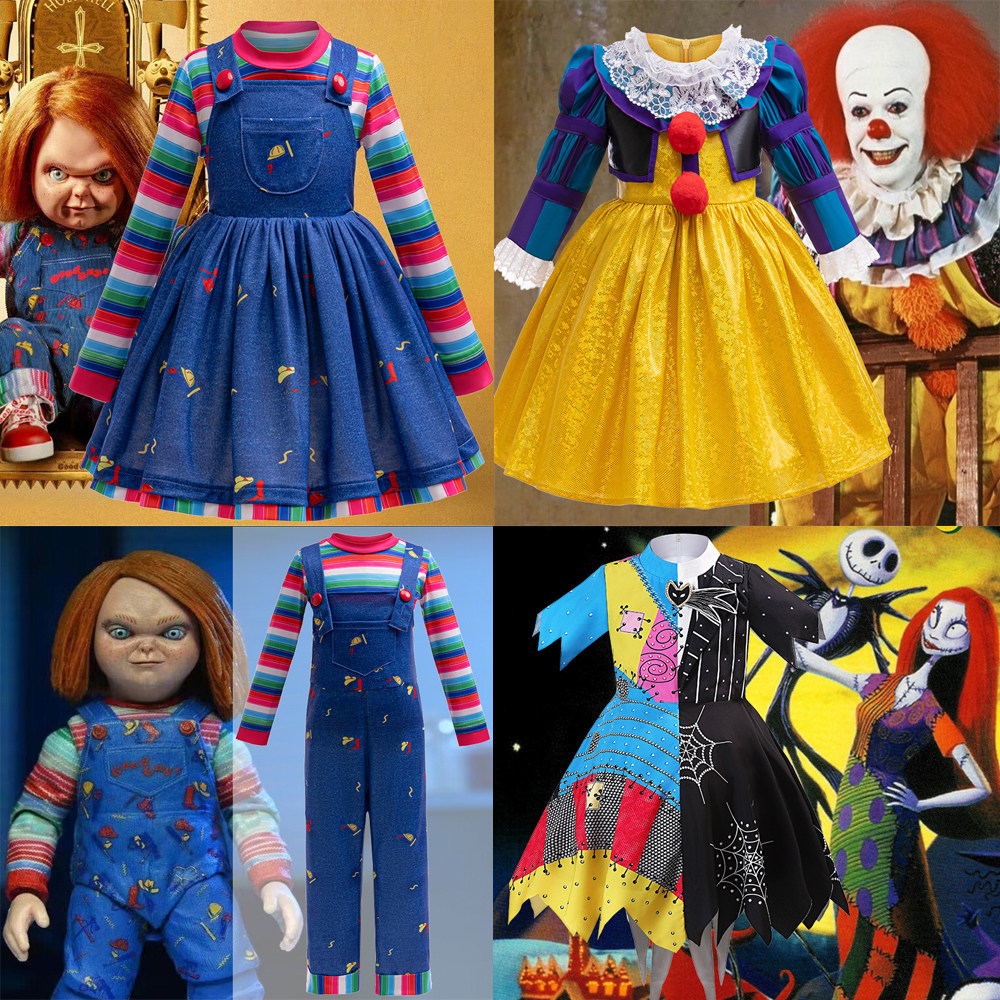 电影同款小丑回魂cos衣服莎莉pennywise演出服万圣节邪恶小丑套装