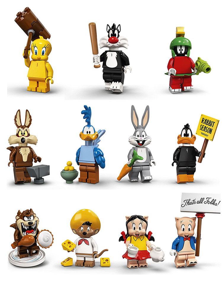 乐高抽抽乐兔八哥罗拉复古动漫lego人仔积木玩具盲盒乐一通71030