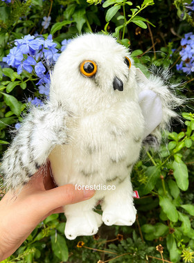 白色猫头鹰公仔海德威毛绒玩具哈利波特周边可爱公仔陪伴玩偶板件