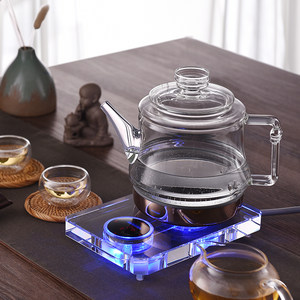 乐自在|佰宝水晶电茶壶底部涌泉式自动上水烧水壶恒温透明玻璃909