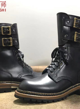 左大师1650-1-2g私人手工工装靴