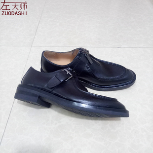 左大师5519-6-2B手缝固特异皮鞋手工私人订制单扣僧侣鞋孟克鞋