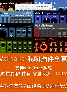 正版Valhalla瓦哈拉混响9个全套效果器2025支持ProTools-Win/Mac