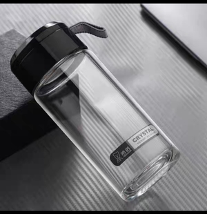 希诺单层玻璃杯加厚男女士办公泡茶水晶杯子XN-6009/6010 400ml