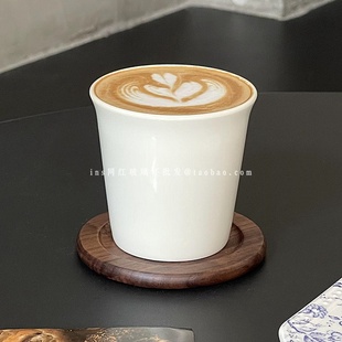陶瓷咖啡杯子奶油猪口杯简约ins风日式纯色手握杯热拿铁拉花杯子