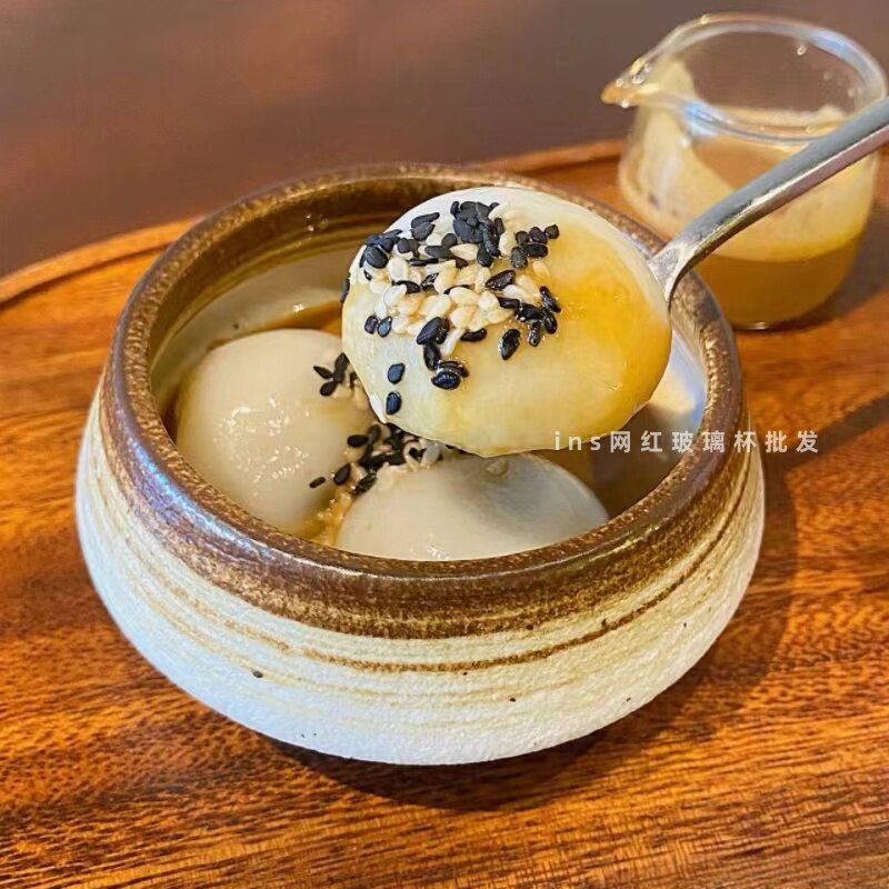 日式创意小众圆形格钵小碗