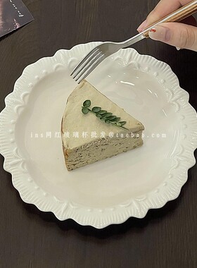 法式宫廷风浮雕花边甜品盘
