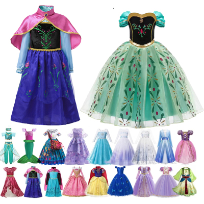 冰雪奇缘安娜公主裙女童夏季