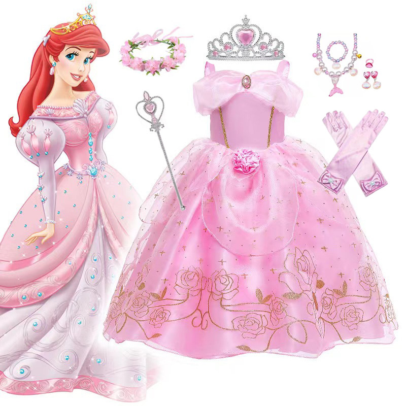 儿童在逃公主裙迪士尼夏装裙子