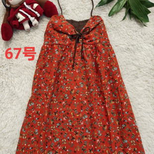 帛衣苑夏季 吊带裙漂亮MM外出旅游打卡拍照裙 棉麻个性