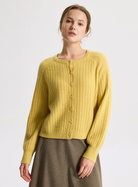 di kangra/德凯佳山羊绒女装圆领长袖开衫S25-1292