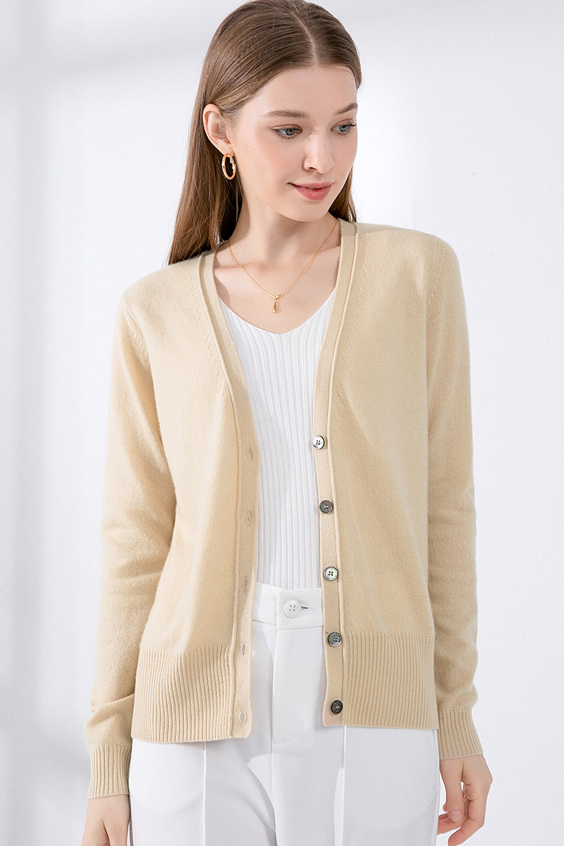 山羊绒衫女针织开衫长袖纽扣V领外套,女装/女士精品,毛针织衫,淘宝优惠券,粉丝福利购,淘宝优惠卷