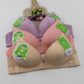 包邮 亲肤棉中年无钢圈调整侧收文胸罩无骨B杯薄款 舒适妈妈内衣3件