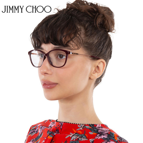 Jimmychoo周仰杰眼镜猫眼钻饰