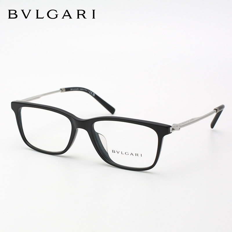 BVLGARI宝格丽眼镜框男新款BV3053F简约方形黑框近视眼镜架女