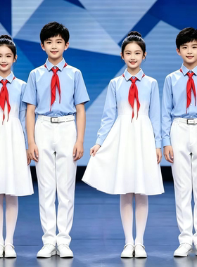 六一儿童初中小学生蓝色爱国主题合唱朗诵勇气大爆发童话梦想家