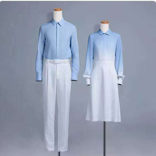 大学生合唱演出服天蓝色