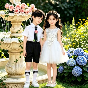 枕边童话舞蹈服小美满爱的华尔兹栀子花开演出服萱草花合唱服儿童