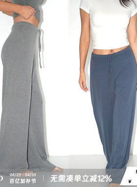 WellD 黄油系列！超柔超垂感 一片式无侧骨高腰抽绳运动裤