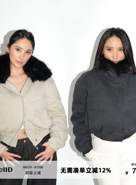 WellD 箱式短款Bomber Jacket 重磅！立体裁剪飞行员夹棉防风外套