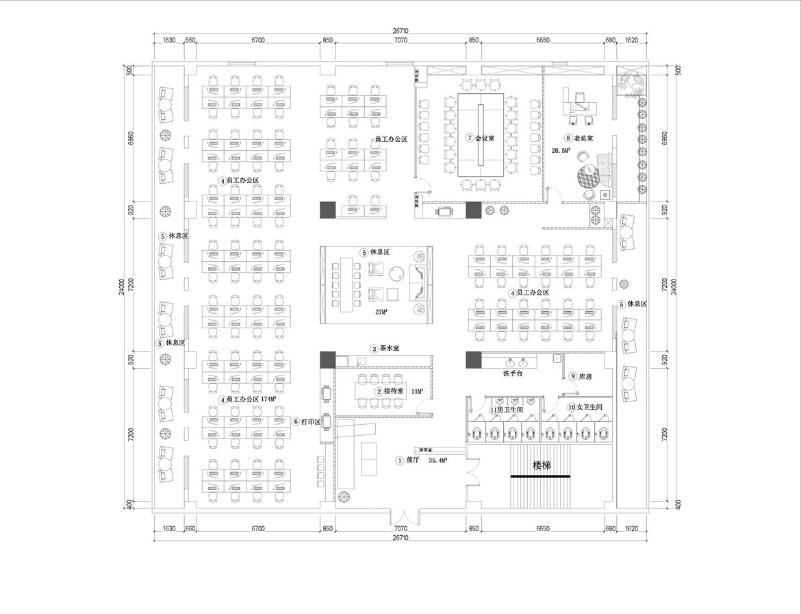 办公室平面布置图 餐饮店面布置图 店铺布置图