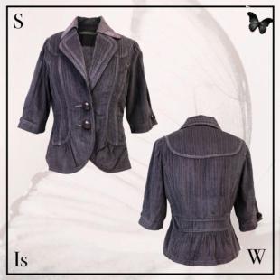 短外套 艺术系丝绒怀旧感紫色中袖 古早复古昭和法式 vintage风格