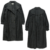 风衣外套女 艺术系文艺波点长款 超大廓形大版 宽松廓形结构设计师款