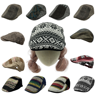 秋冬费尔岛古早感日系复古vintage风格 古着风帽子前进帽女