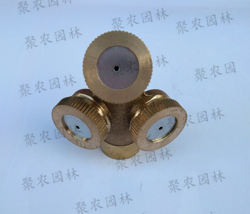 正品苏农喷雾器三眼铜喷头/打药机喷头/除草剂喷雾喷头/园林喷头