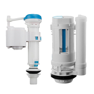 欧吉美 蹲便器蹲便冲厕水箱 双按式节能水箱配件 进水阀 排水阀