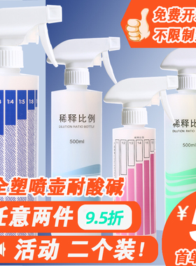 小型家用喷雾壶洗洁精稀释比例瓶酒精消毒清洁专用喷壶喷雾喷水瓶