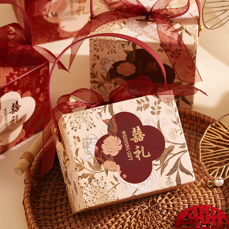 新款婚礼手提喜糖盒包装礼盒