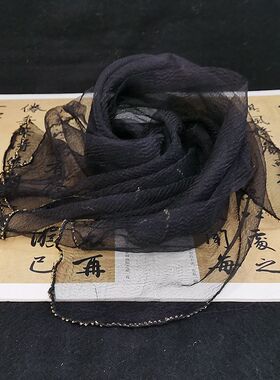 纱巾纯色大方巾丝巾围巾春夏防晒