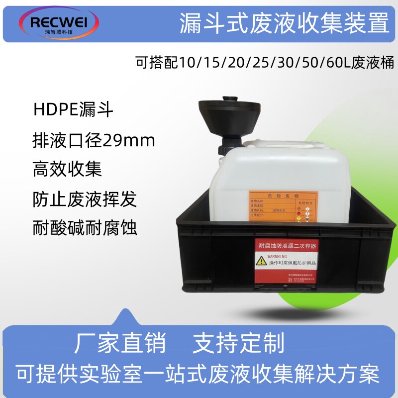 化学废液收集简易漏斗收集桶废液漏斗收集RZ-Q003A
