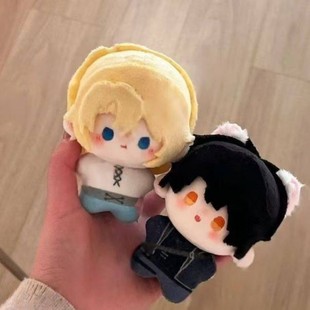 新款垂耳执事周边人鱼陷落同人白楚年兰波属性10cm印花棉花娃娃