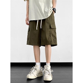 裤 短裤 男口袋设计潮牌薄款 2025夏季 休闲裤 日系工装 宽松五分裤 美式