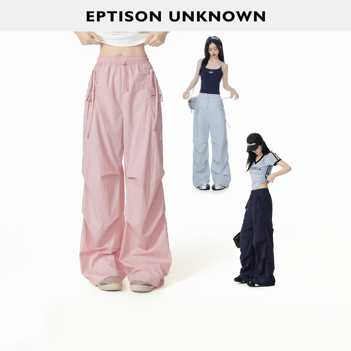 Eptison甜酷慵懒风休闲工装裤图片