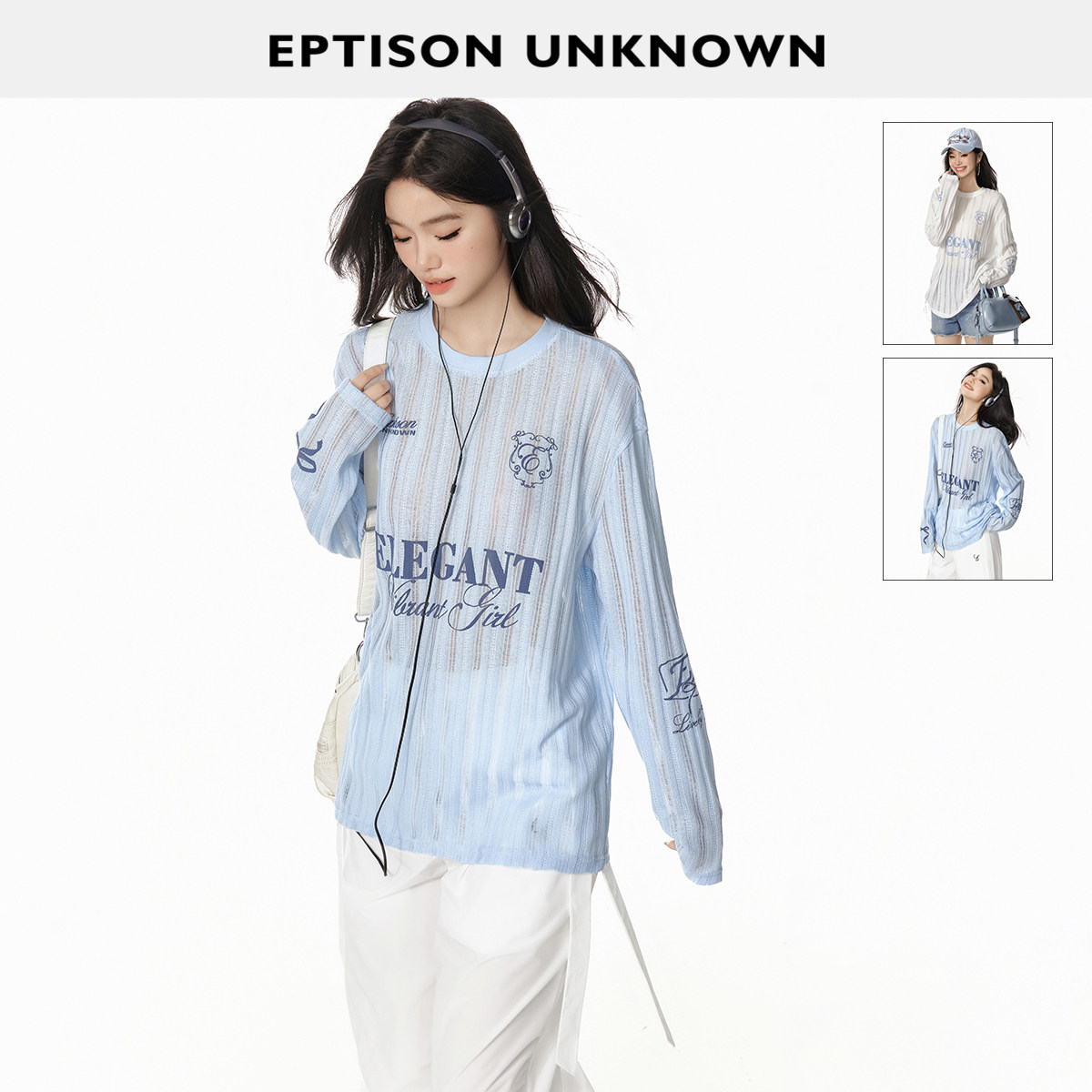 Eptison美式复古风镂空T恤图片