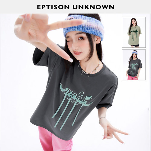 Eptison立体织带宽松刺绣T恤
