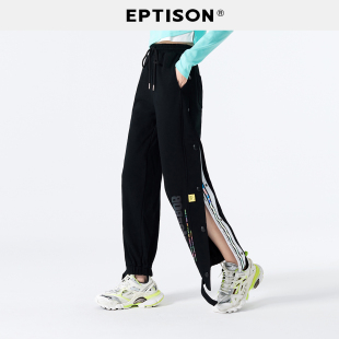 EPTISON休闲裤 女2026春季 新款 黑色运动卫裤 件 宽松时尚 子