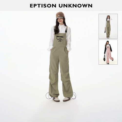 Eptison休闲运动风背带工装裤