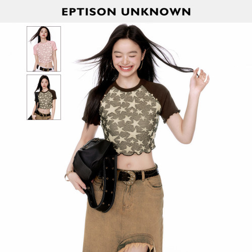 Eptison美式甜辣风修身T恤