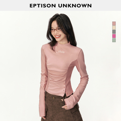 【49/件】EPTISON长袖针织打底衫2025秋季新款短款修身减龄上衣女