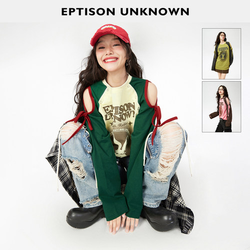 镂空长袖Eptison/衣品天成印花