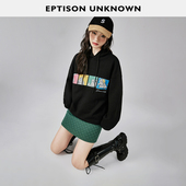 件 EPTISON加绒卫衣女2025秋季 新款 小个子休闲宽松连帽上衣